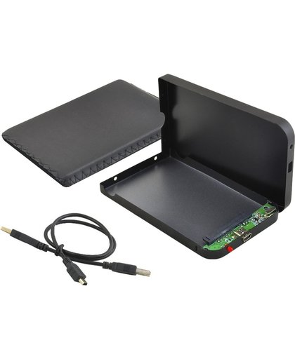 Externe 2,5 Inch SATA Harddisk HDD Behuizing - Harde Schijf Case Cover - Aluminium Casing Draagbaar - Zwart