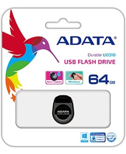 ADATA DashDrive Durable USB 2.0 UD310 - USB-stick - 64GB Zwart