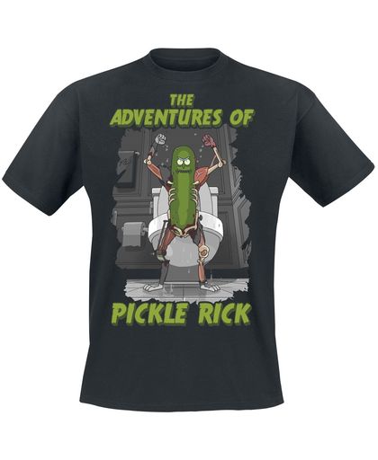 Rick And Morty Adventures Of Pickle Rick T-shirt zwart