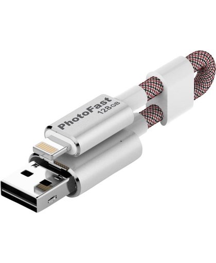 Photofast MemoriesCable Gen3 128GB 128GB USB 3.0 (3.1 Gen 1) USB-Type-A-aansluiting Zilver USB flash drive