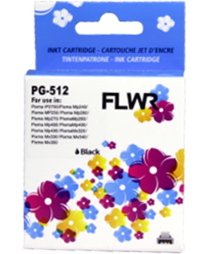 FLWR - Inktcartridge / PG0512 / Zwart - geschikt voor Canon