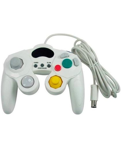 Controller geschikt voor Gamecube / Nintendo Wii Met Vibratie - Wit