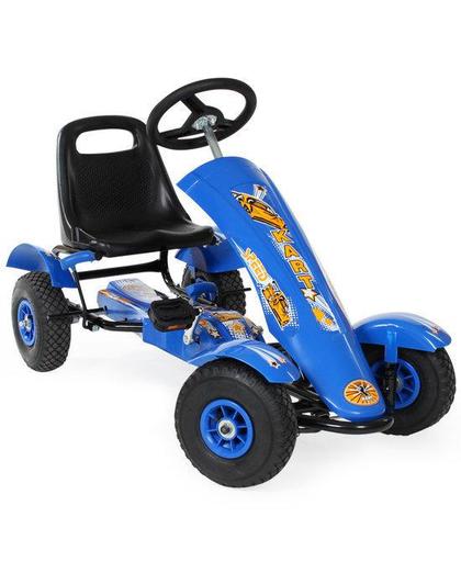 Go Kart Skelter Trapauto blauw 401031