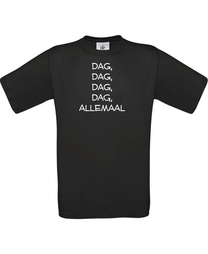 Mijncadeautje - Unisex T-shirt - Luizenmoeder - Dag, dag, dag allemaal - Zwart (maat L)