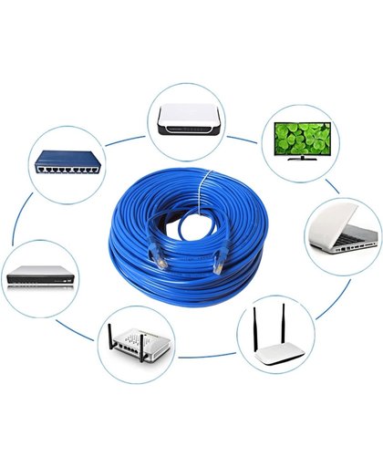 CAT5E RJ45 UTP LAN Ethernet Kabel - FTP Netwerk Internet Extender Connector - DSL STP Wifi ISDN Verlengkabel - Netwerkkabel - 30 Meter