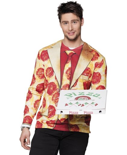3 stuks: Fotorealistisch shirt - Pizza pepperoni - XL