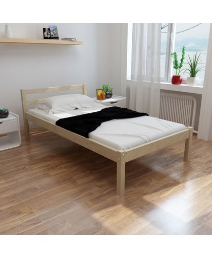 vidaXL Single Bed 3FT Single/190x90 cm Pinewood Natural