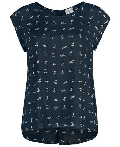 Fresh Made Hearts and Anchors Girls top navy