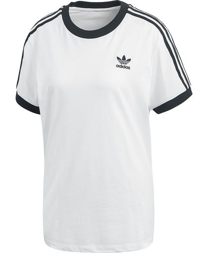 Adidas 3 Stripes Tee Girls shirt wit-zwart