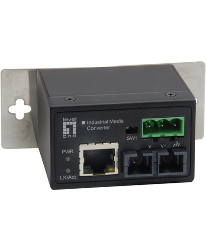 LevelOne IEC-4002 100Mbit/s Multimode Zwart netwerk media converter