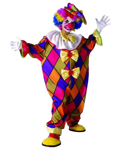 Veelkleurige clown kostuum voor kinderen  - Verkleedkleding - 134-146