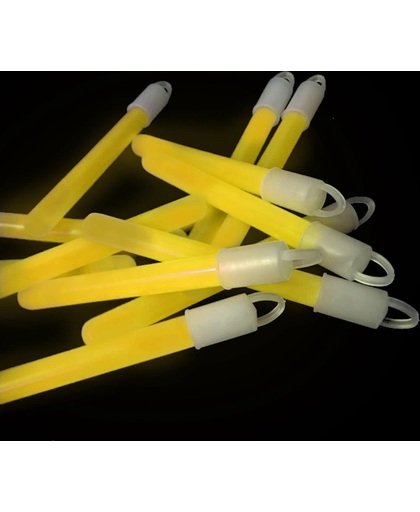 Gele breaklights 25 stuks - 10 cm glow sticks