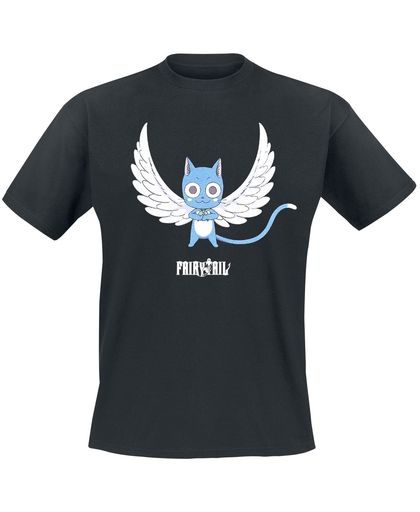 Fairy Tail Happy Angel T-shirt zwart