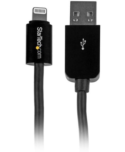 StarTech.com 3 m lange zwarte Apple 8-polige Lightning-connector naar USB-kabel voor iPhone / iPod / iPad mobiele telefoonkabel