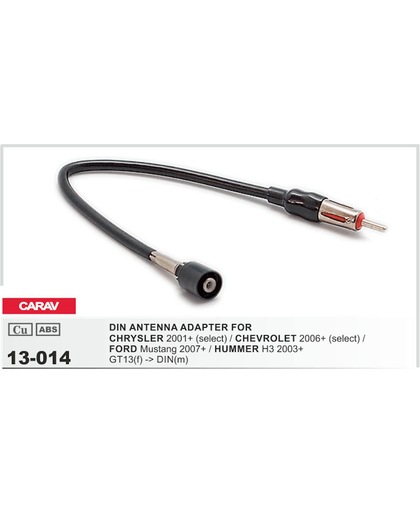 antenne kabel / verloopkabel geschikt voor CHRYSLER 2001+ (select models) / CHEVROLET 2006+ (select models) / FORD Mustang 2007+ / HUMMER H3 2003+ GT13(female) -<gt/> DIN(male) CARAV 13-014