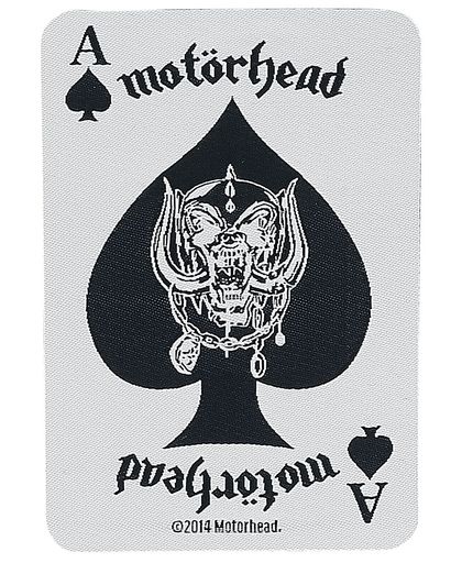 Motörhead Ace Of Spades Card Embleem wit-zwart