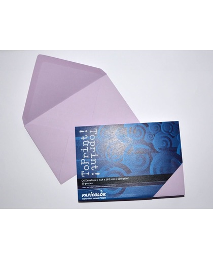 Wenskaart envelop C6-114x162mm Lavendel (25 stuks)