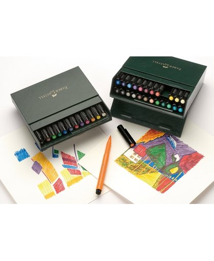 Tekenstift Faber Castell Pitt Artist Pen Brush 24-delig Studiobox