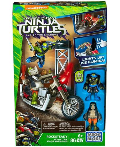 Mega Bloks Teenage Mutant Ninja Turtles - Rocksteady Moto Attack Construction Set DPF79