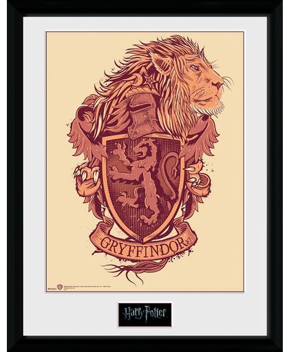 Harry Potter Gryffindor Ingelijste poster meerkleurig