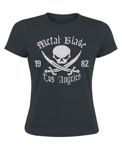 Metal Blade Pirate Logo Girls shirt zwart