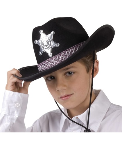 Cowboyhoed Junior Zwart