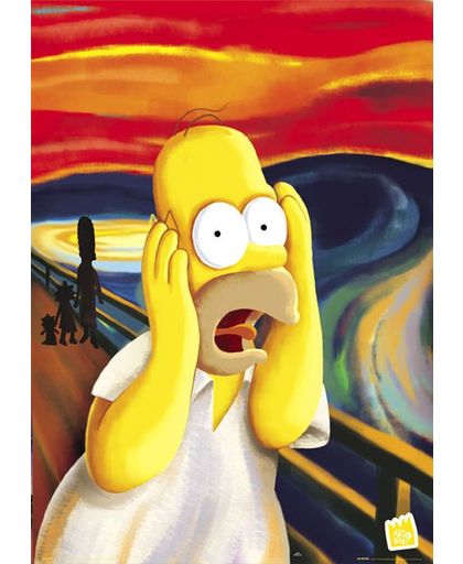 Die Simpsons Scream Poster meerkleurig