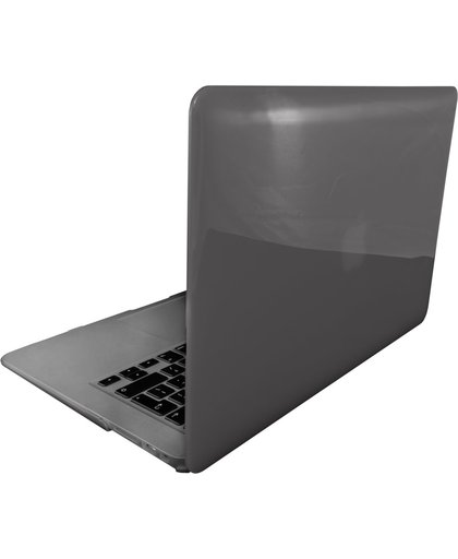 LenV - Macbook Pro Retina 13.3 inch Hardcover Hard Case Cover Laptop Hoes Sleeve - Transparant Zwart