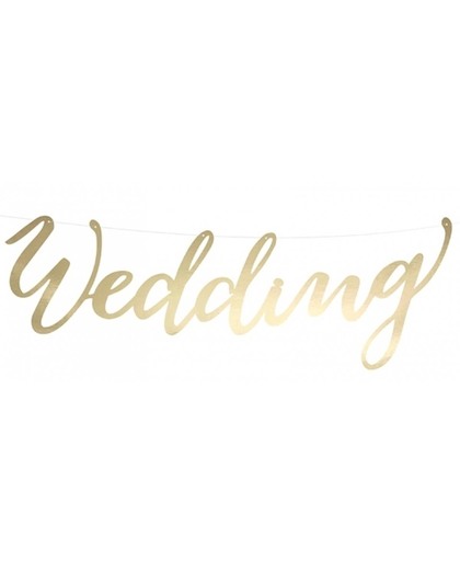 Bruiloft versiering gouden banner Wedding - Huwelijks versiering