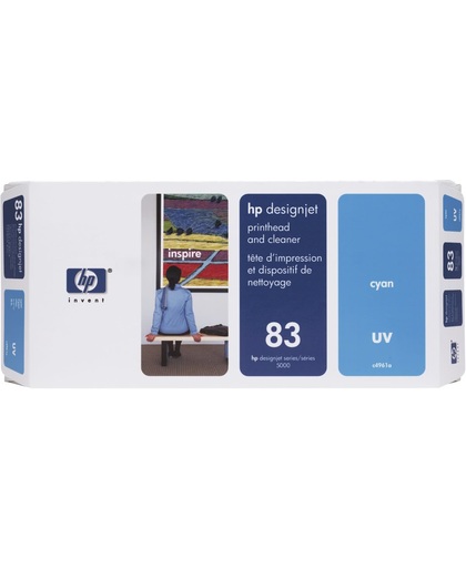 HP 83 cyaan DesignJet UV-printkop en printkopreiniger