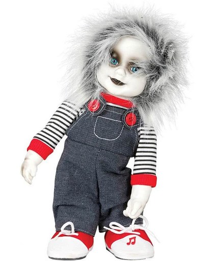 Halloween Pop Chucky met geluid en beweging 32cm