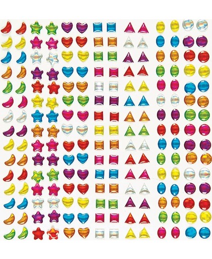 Zelfklevende kristallen stenen stickers - knutselspullen voor kinderen - scrapbooking verfraaiing om te maken en versieren kaarten decoraties en knutselwerkjes (280 stuks)