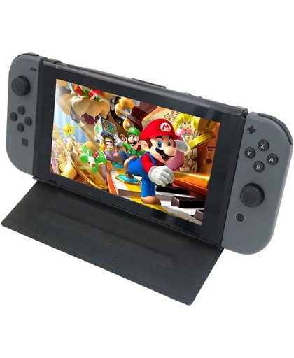 Shop4 - Nintendo Switch - Beschermhoes met Standen Grain Zwart