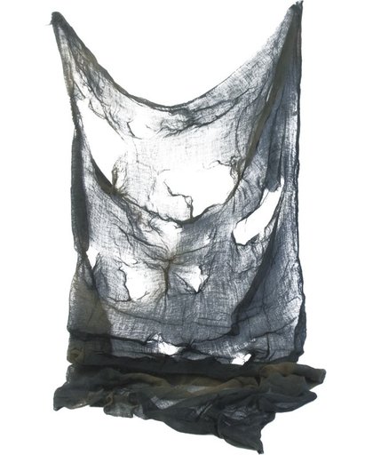Halloween decoratie doek grijs met gaten 75cm x 180cm