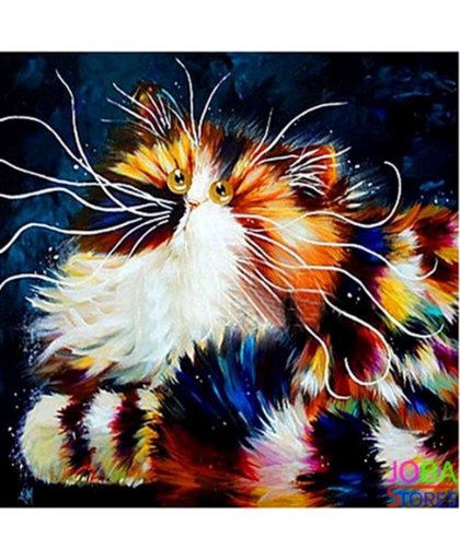 Diamond Painting "JobaStores®" Crazy Cats 07 - volledig - 30x30cm