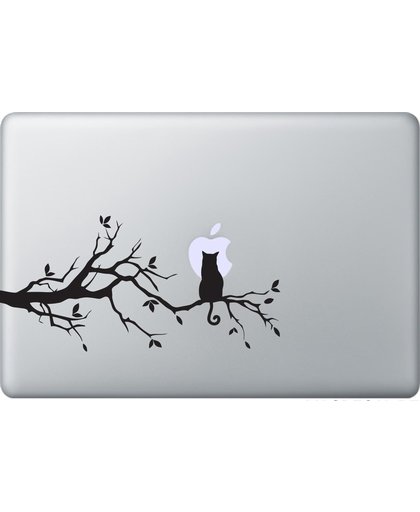 Poes kijkt naar maan MacBook 11" skin sticker