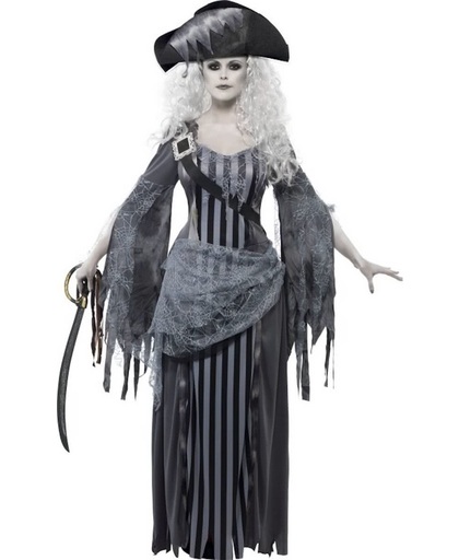 Piraat geest dameskostuum | Halloween verkleedkleding - maat S  (36-38)
