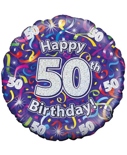 folieballon - Happy 50th Birthday - leeg
