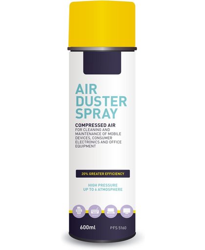 Airduster spray compressed air (perslucht spuitbus / luchtspray) 600ML