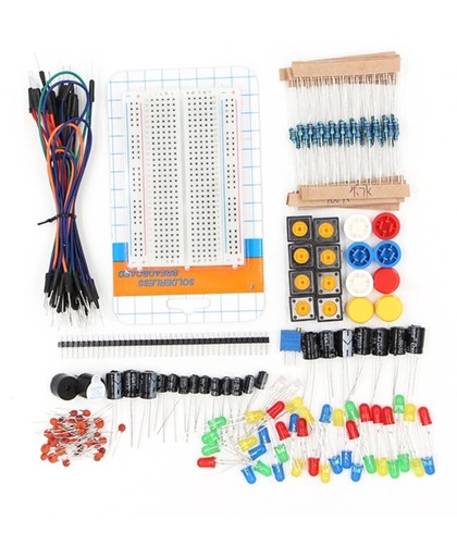 Arduino Geschikte Componenten Starters Set - Weerstanden / Condensator / LEDS / Mini Breadboard