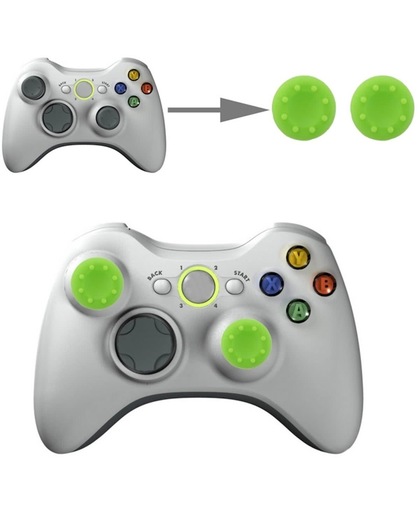 siliconen Key beschermings Thumb Grips Joystick Caps voor PS4 & XBOX, Pack of 2(groen)