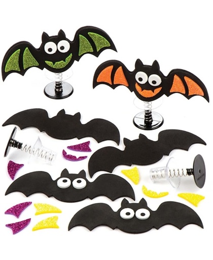 Sets met opspringende Halloween-vleermuizen voor kinderen. Leuke halloweencadeautjes voor zakgeldprijzen - Perfect voor in feesttasjes voor kinderen (6 stuks per verpakking)