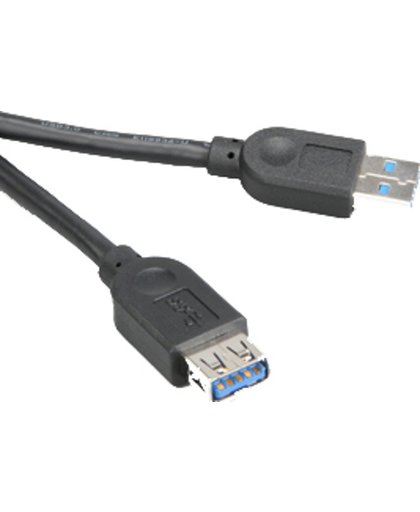 Akasa USB 3.0 cable Ext 1.5m Mannelijk Vrouwelijk Zwart USB-kabel