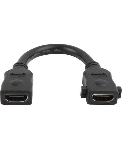 19 Pin vrouwtje to vrouwtje HDMI kabel, Lengte: 18cm