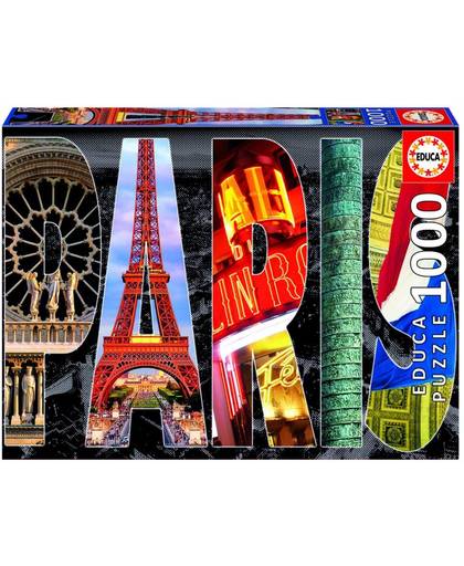 Educa  Puzzel Collage van Parijs 1000 stukjes