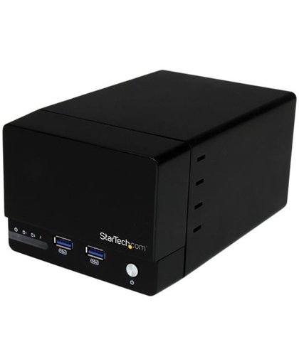 StarTech.com USB 3.0 dubbele 3,5 inch SATA III harde schijf RAID-behuizing met USB-hub met snelladen & UASP