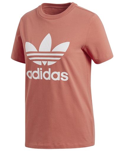 Adidas Trefoil Tee Girls shirt oranje-wit