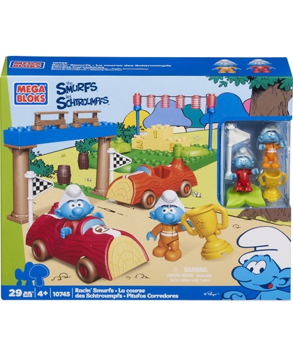 Mega Bloks Racende Smurfen - Constructiespeelgoed