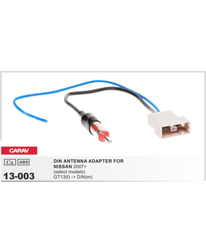 antenne kabel / verloopkabel geschikt voor NISSAN 2007+ (select models) GT13(female) -<gt/> DIN(male) CARAV 13-003