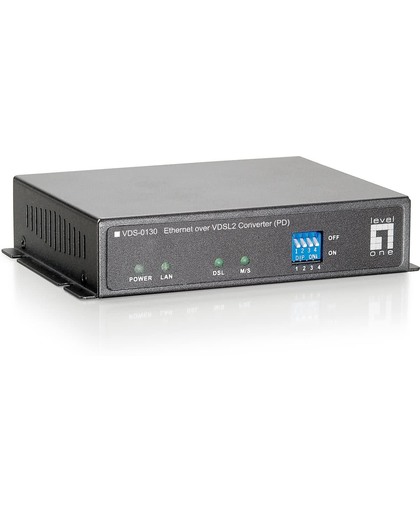 LevelOne VDS-0130 100Mbit/s Zwart netwerk media converter
